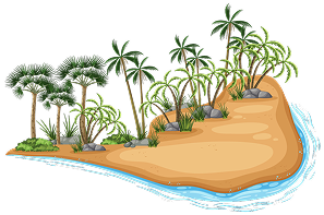Island Vector Image